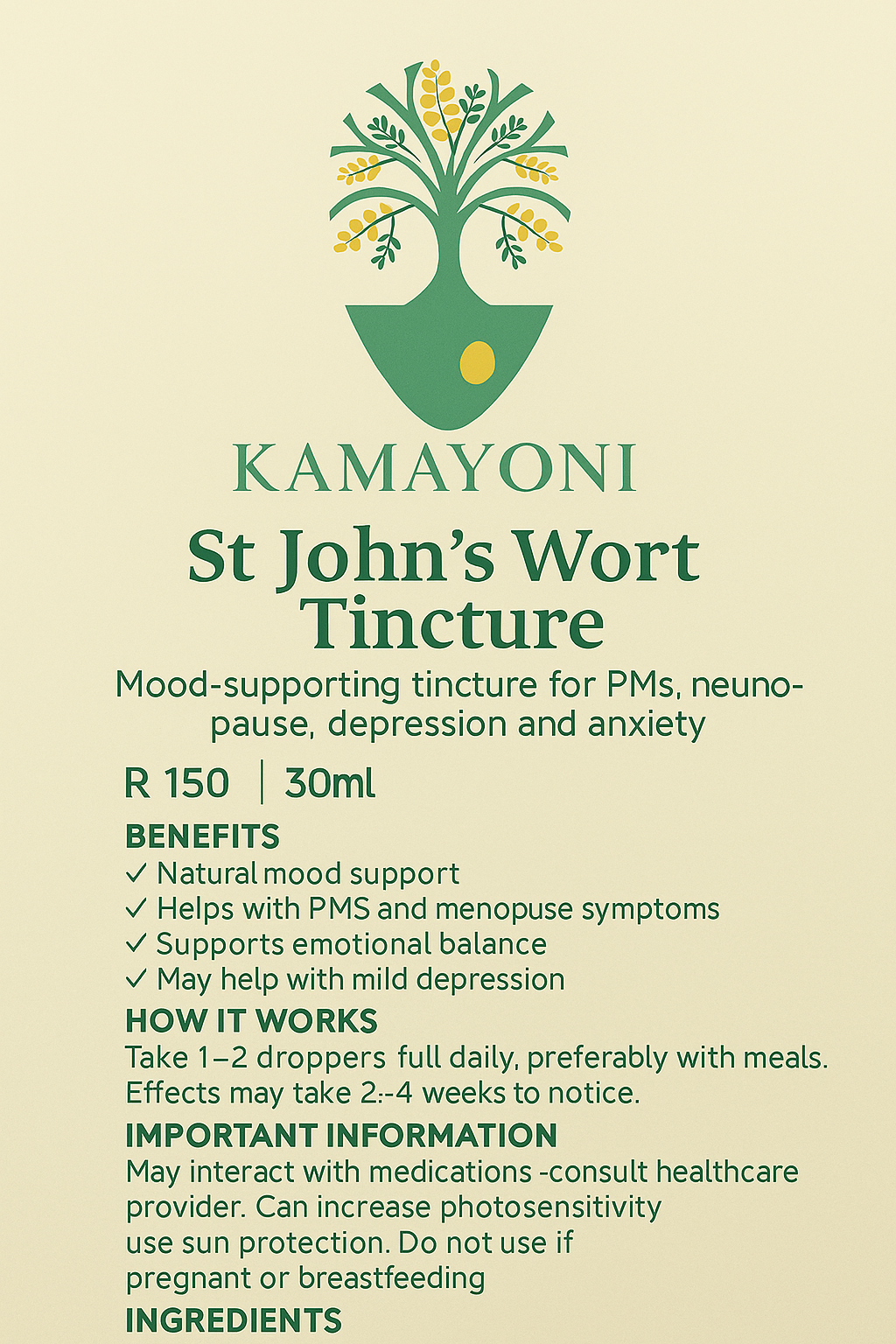 St Johns Wort Tincture