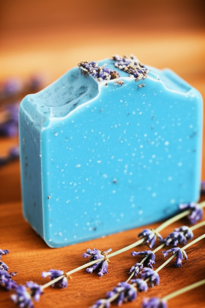 Vegan Lavender Blue Spirulina Soap